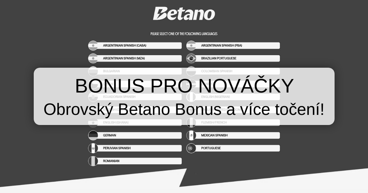Betano Bonus 2026: Nejlepší casino bonus v Česku | Ověřená recenze